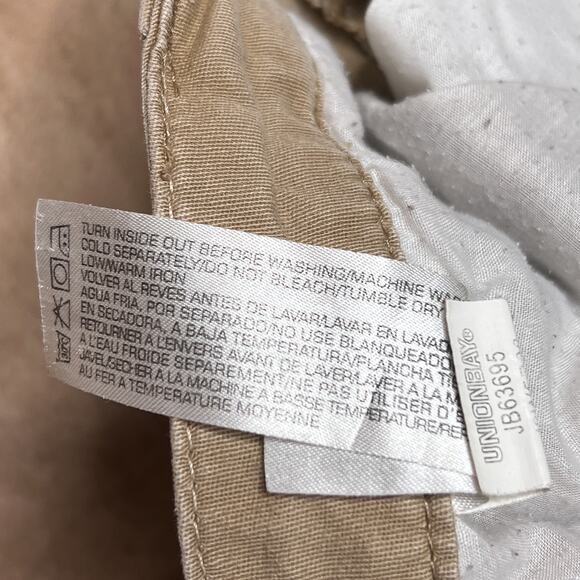 Vintage Y2K Unionbay True Boot Tan Low Rise Pants Embroidered Pockets Juniors 9 - Picture 9 of 11